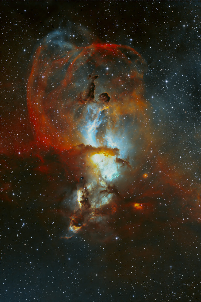 Statue Of Liberty Nebula (Ngc3576)   Foraxx Palette Photography Art | MaximAstroPhoto