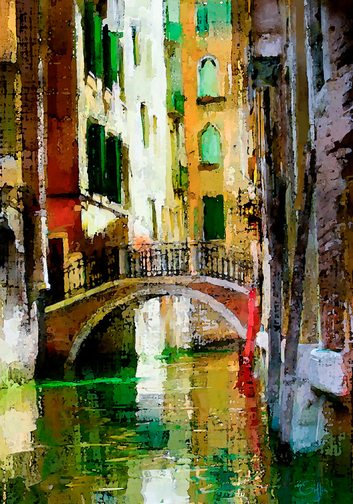 Venice Canal Bridge Art | Olin Gillis Fine Art