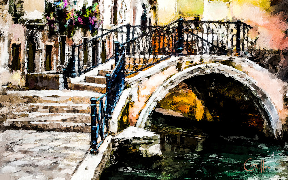 Venice Canal Bridge 4 Art | Olin Gillis Fine Art