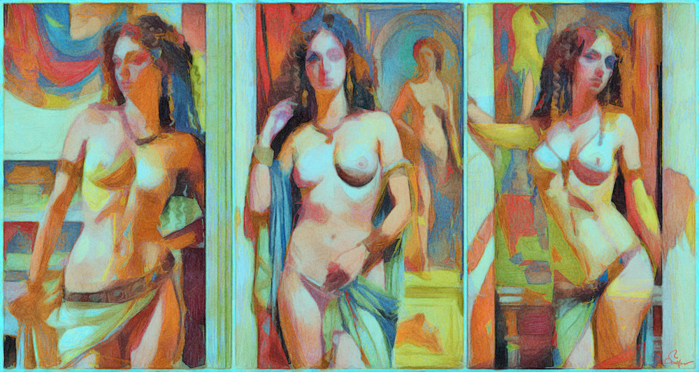 Courtesans Of Pompeii Art | Art of Van Evan Fuller