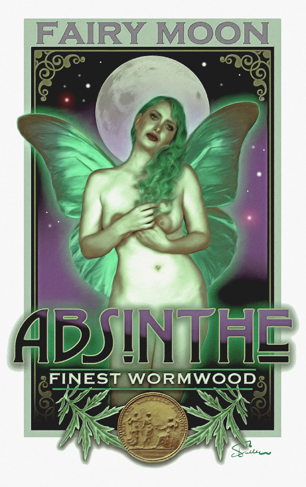 Fairy Moon Absinthe Art | Art of Van Evan Fuller