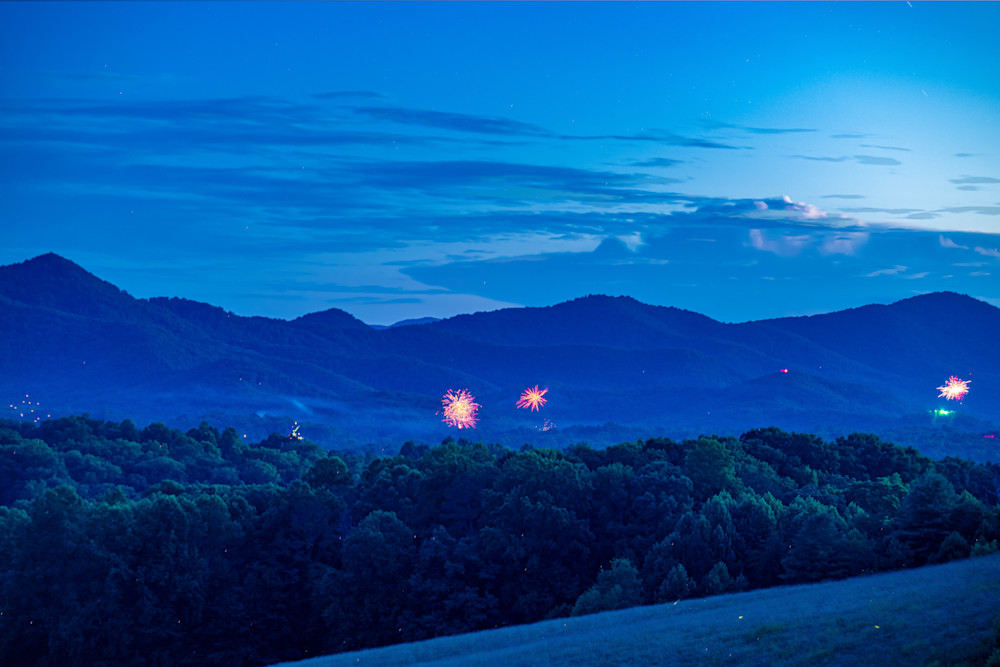 Franklin Fireworks And Fireflies Photography Art | kramkranphoto