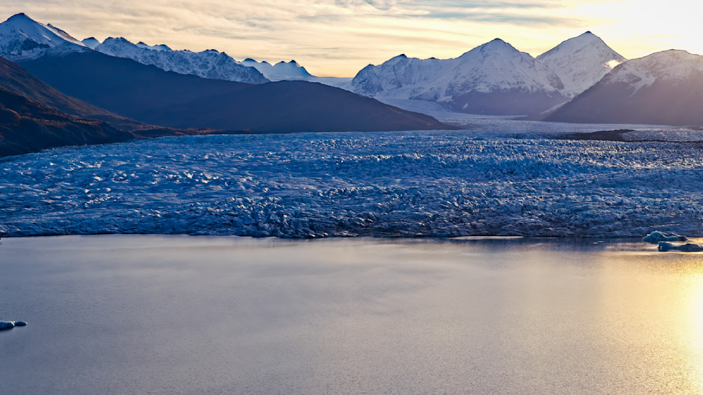 Scott Kasden | Shop Photo of glaciers during golden sunset