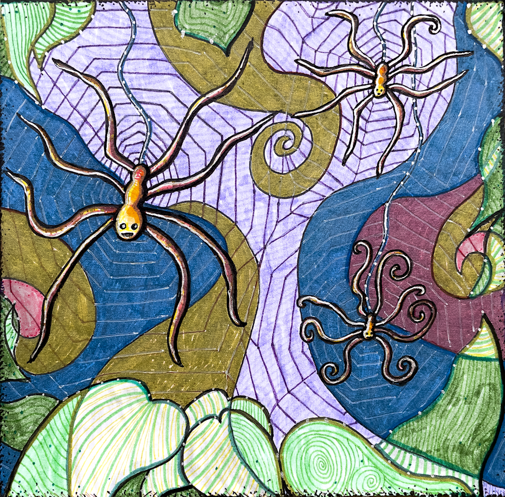 zambian spiders creativity lucky money abundance drawing art