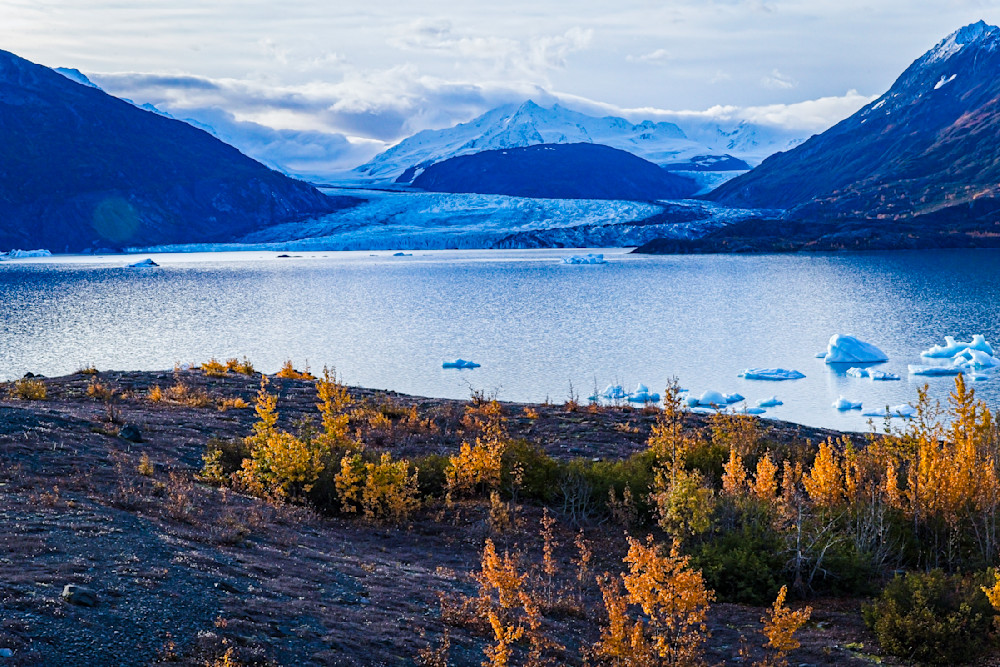 Alaska Glacier Ending In Lake Photography Art | Kasden Photography