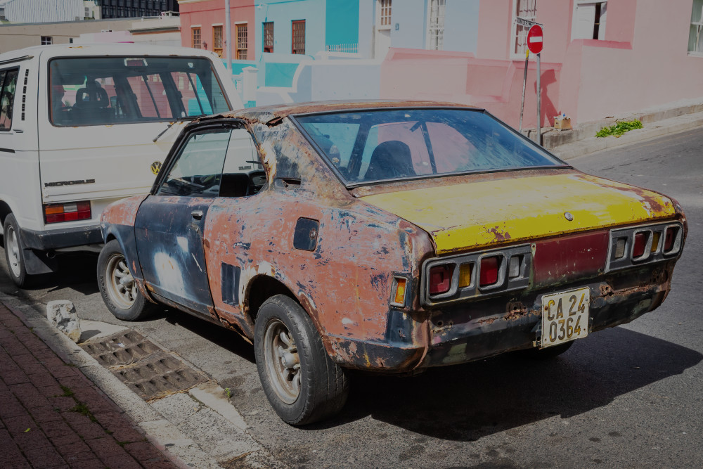 Junk Car In Slave Neighborhood Cape Town, S. Africa Photography Art | Kasden Photography