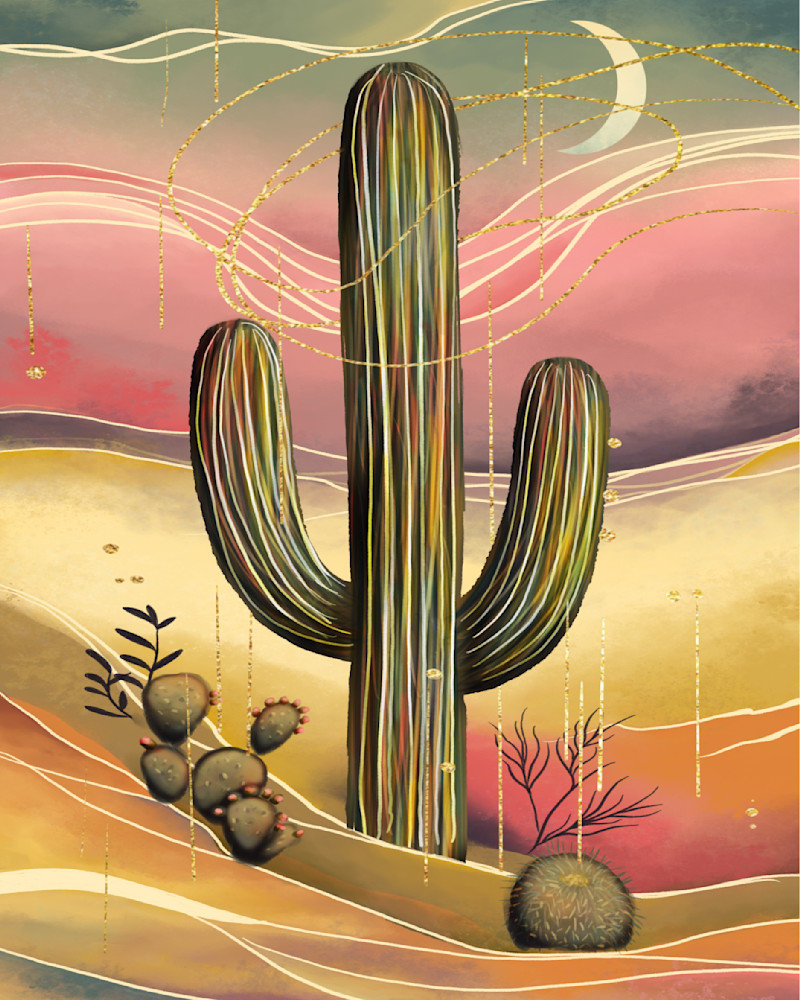 Desert Dreamlines - A Paintpourium Digital Art Journey