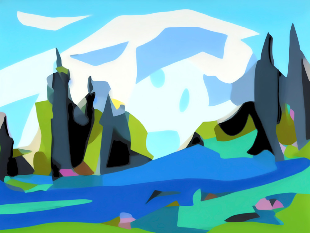 Mt. R AI Nier: Tipsoo Lake Art | csharp art