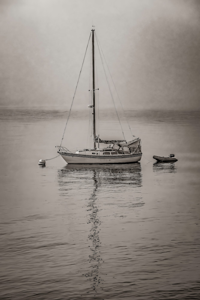 Boat And Dingy  B W Photography Art | Jeffrey Eichen