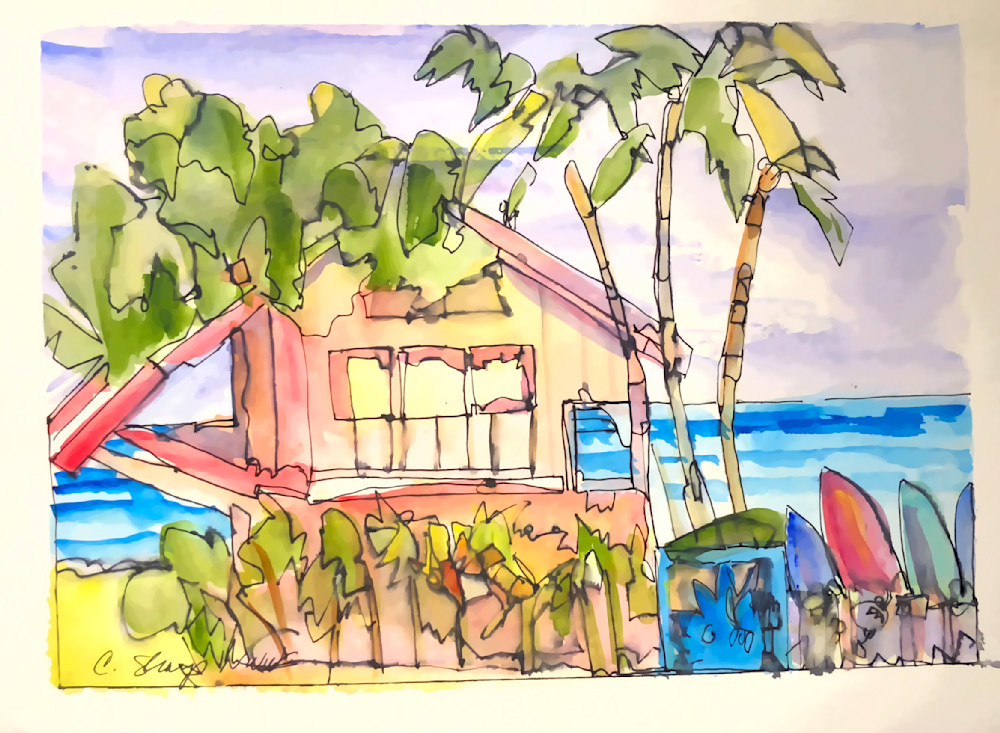 Haw AI I Surf Shack Art | csharp art