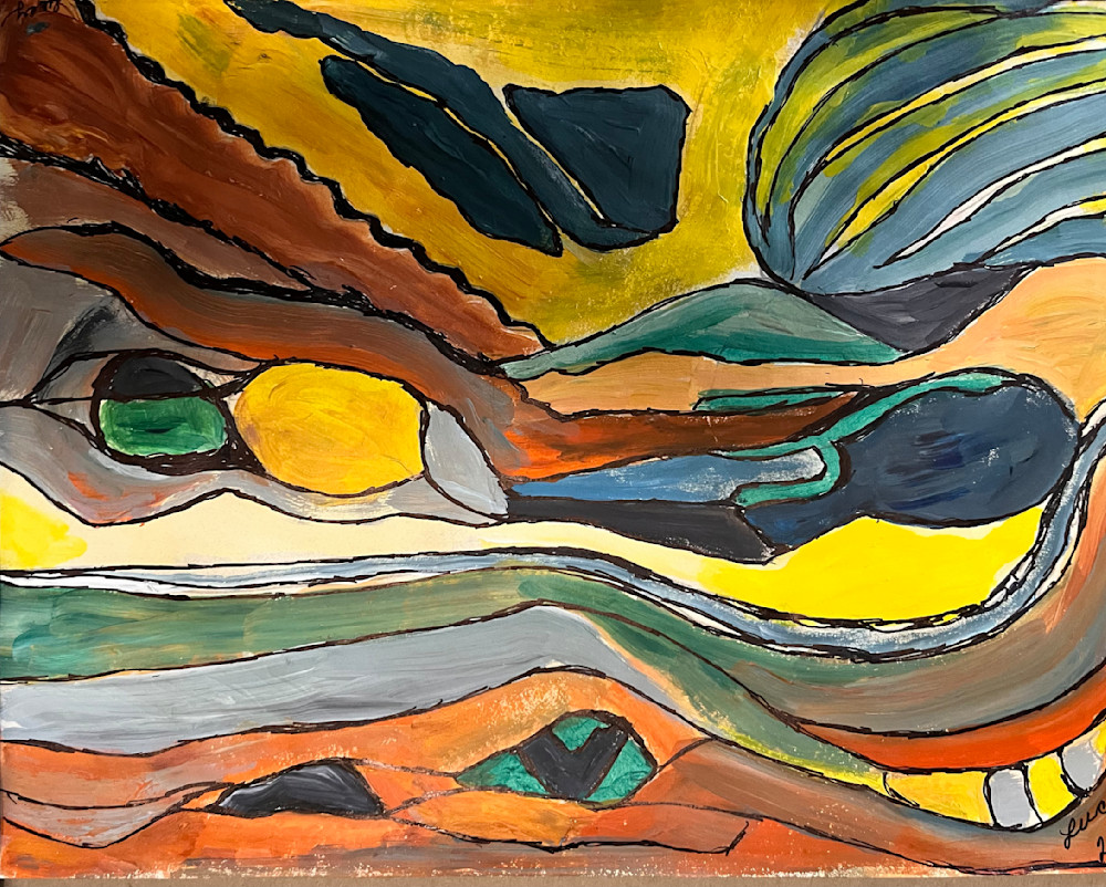 Tossed Fruit Salad Art | artbotique:  Art and Prints by Lucy