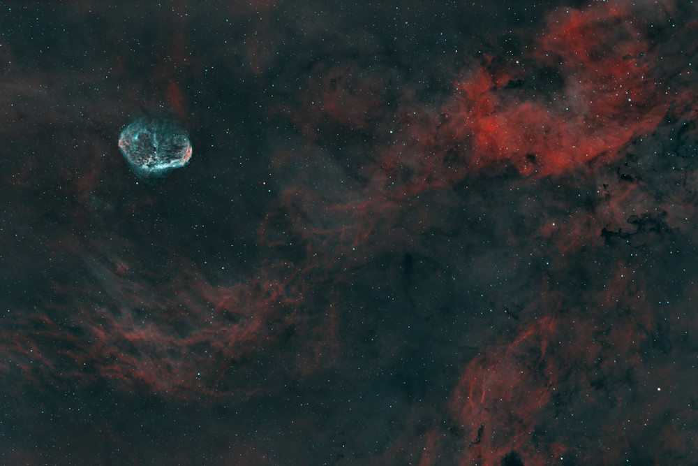 NGC 6888 Crescent Nebula HOO - Vibrant Astrophotography Print
