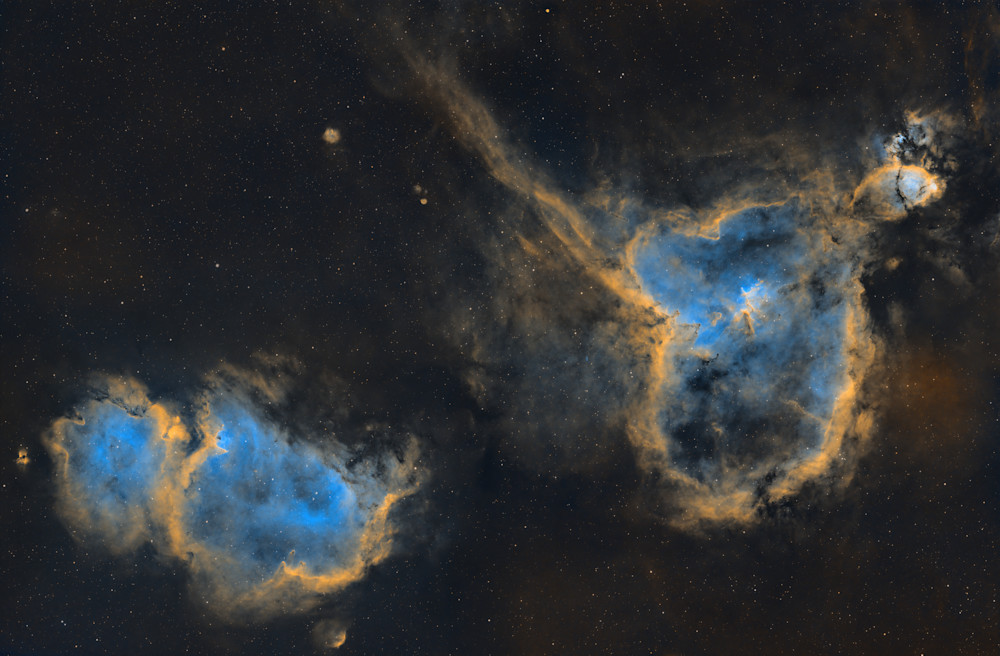 Heart and Soul Nebula Complex Mosaic - Astrophotography Print