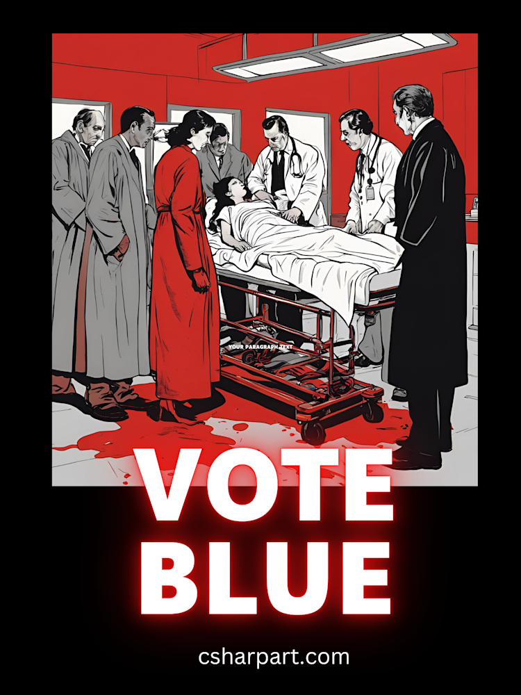 Vote Blue Art | csharp art