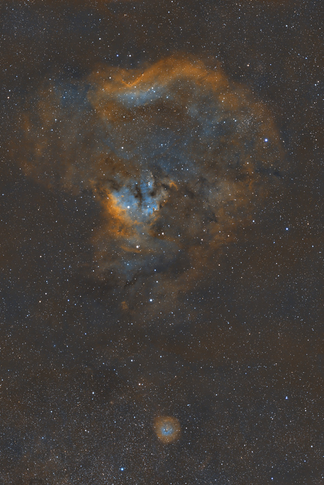 Cosmic Question Mark (Ngc 7822 And Sh2 170) In Sho Photography Art | David Cote Landscape and Astro Photography