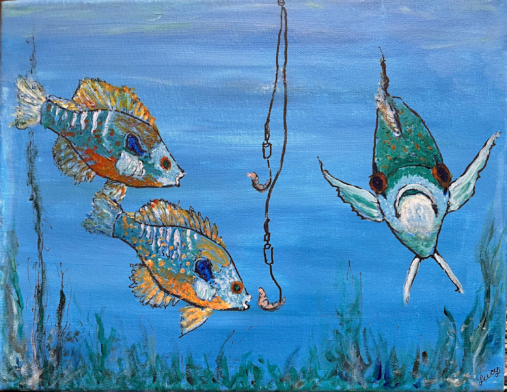Escapado!! New Mexico blue gill sunfish, native to a number of lakes; acrylic on canvas, 11”x14”, September, 2024. NEW
RELEASE