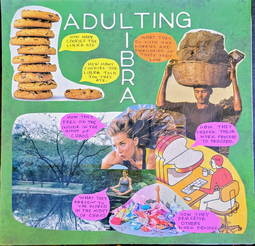 Adulting Libra Collage Print Art | Jenn Lewis Arts