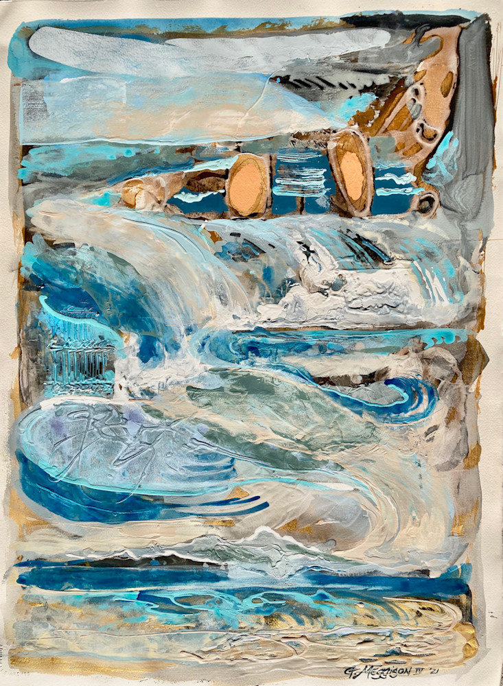 "Power of The Surf 2 | Gordon Meggison | Abstract Mixed media