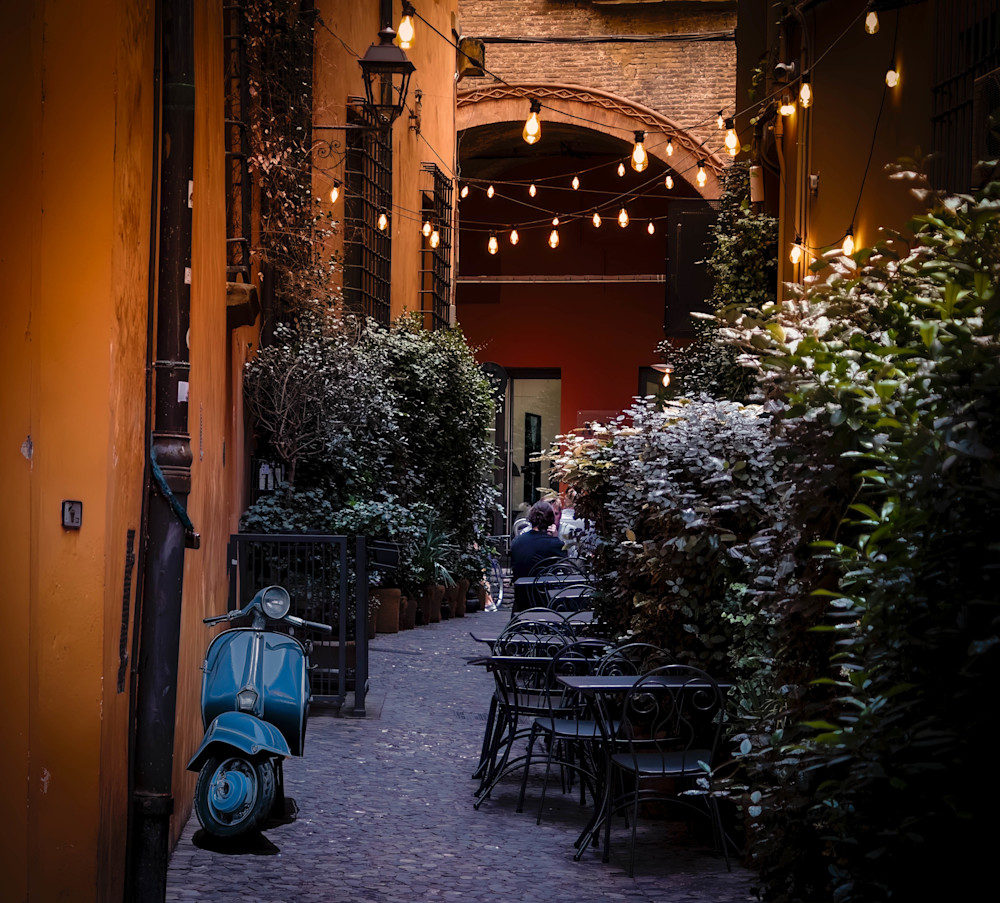 Evening Charm in a Bologna Alley – Italian Travel Photography & Wall Art Décor