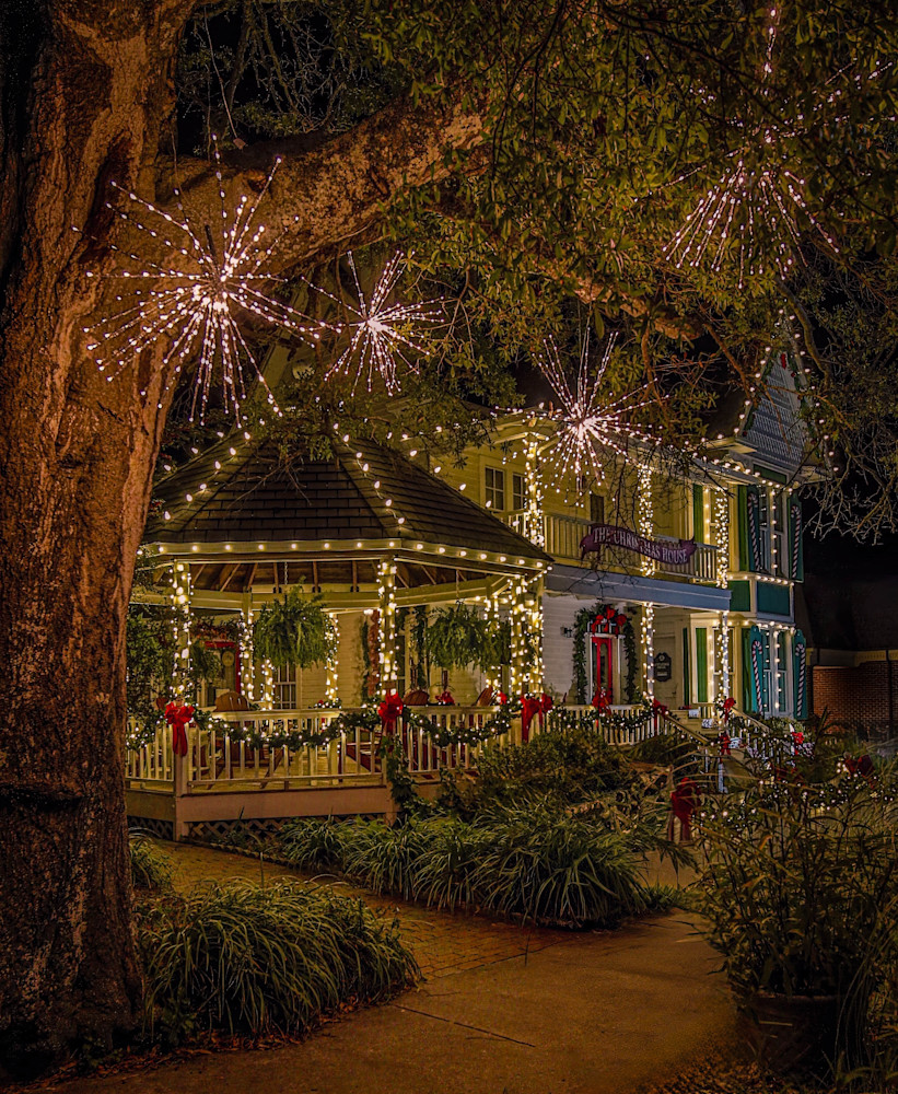 The Christmas House Southport NC – Nighttime Holiday Lights Photography by Dan Dolak