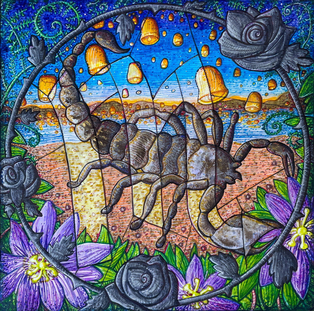 Scorpio Zodiac Art by Kristen Palana: Scorpio Mini Prints, Mugs, Gifts, Totes, and Stickers