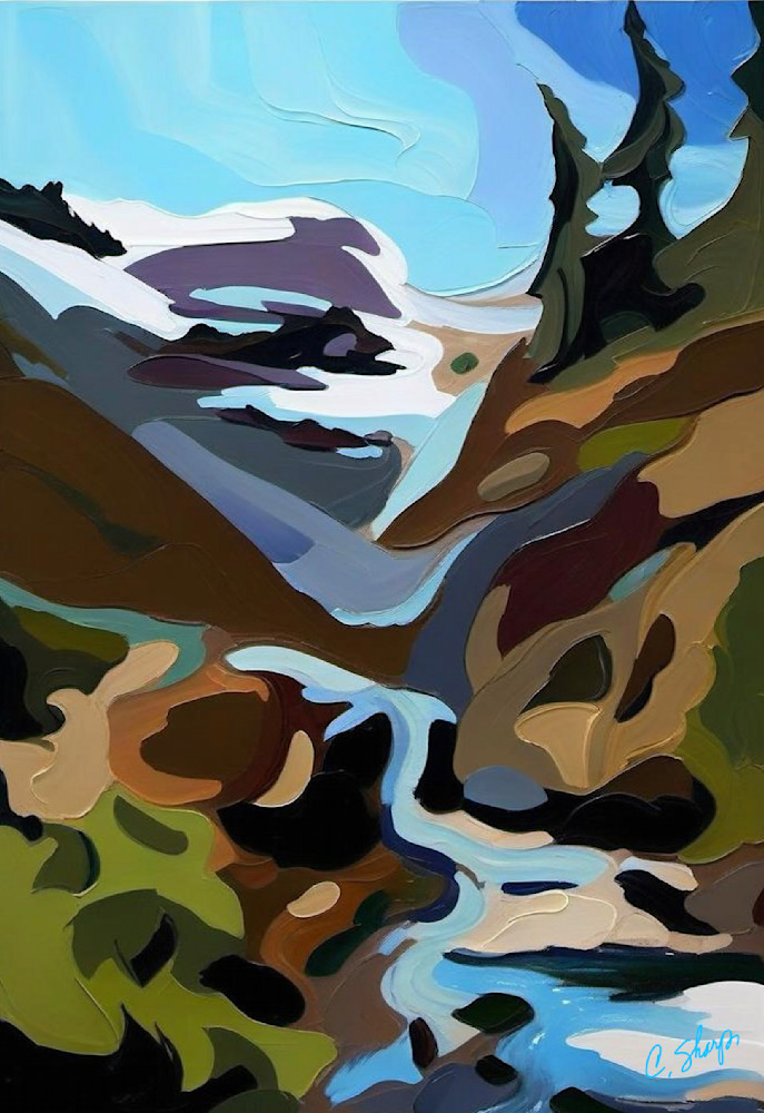 Glacier Park Waterfall Art | csharp art