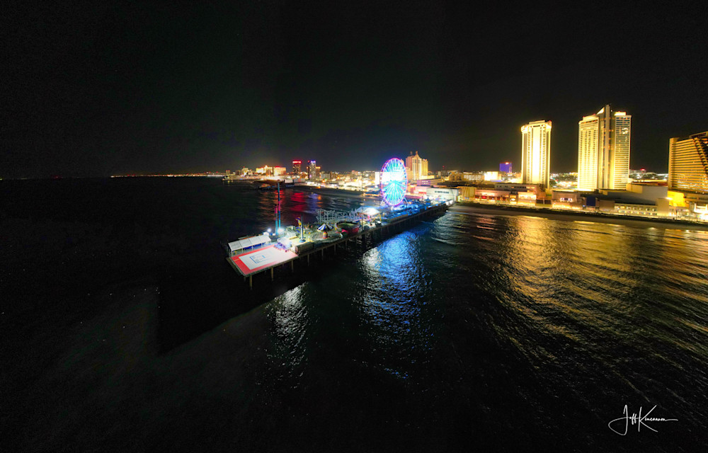 Night Time On The Boardwalk Photography Art | Artistic Insights Aerial Photography