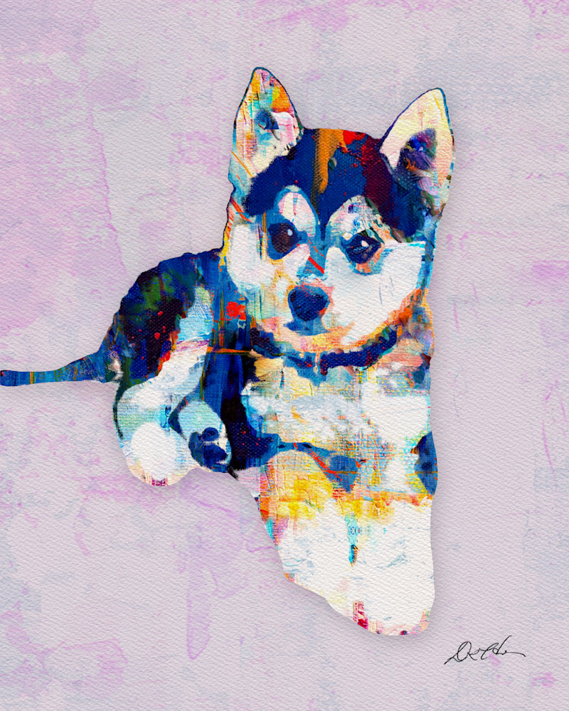abstract puppy digital illustration
