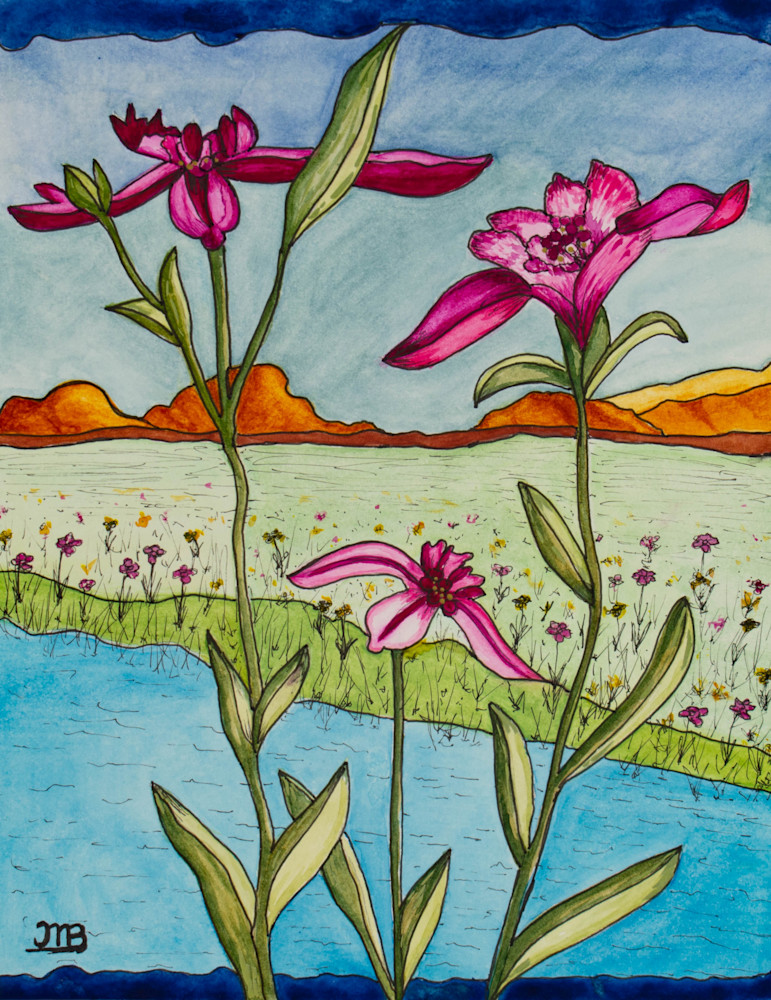 Dancing Iris - Watercolor Floral Artwork