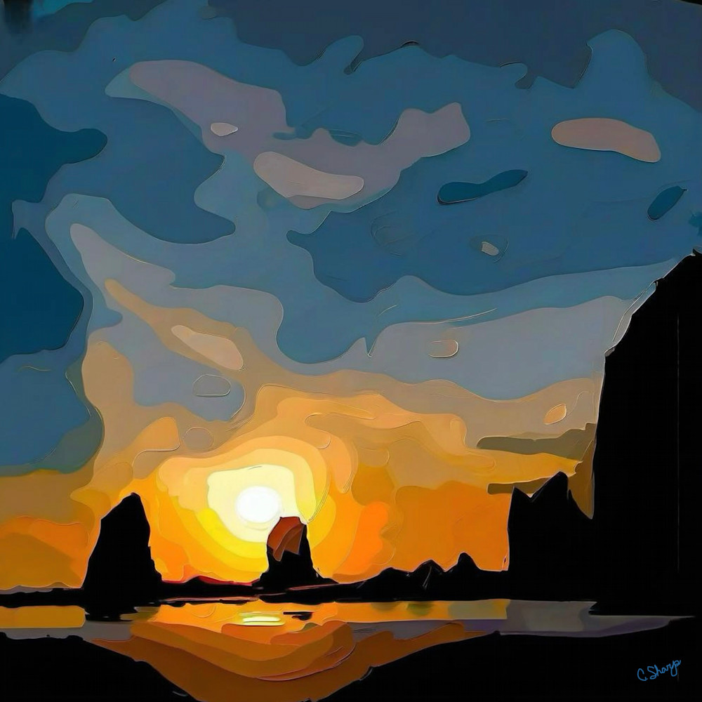 Cannon Beach Sunset Art | csharp art