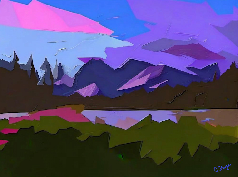 Pink Cloud Mtn. Art | csharp art