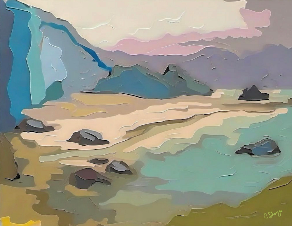 Blue Rocky Shores Art | csharp art