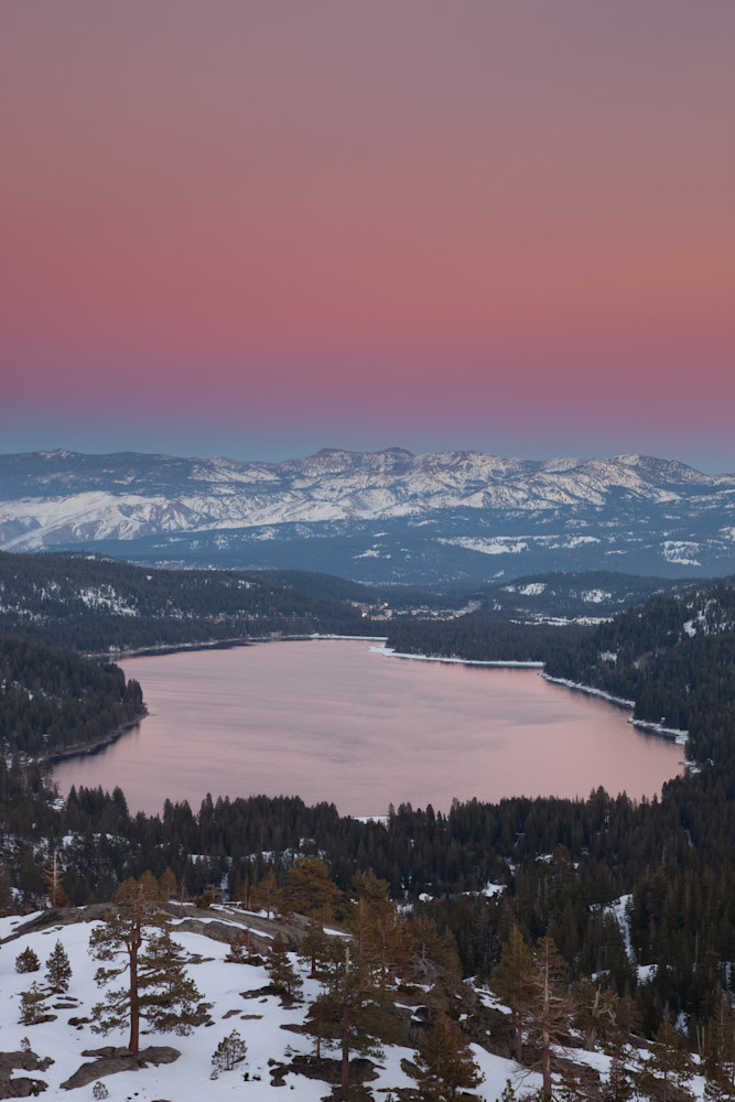 Alpenglow at Donner Lake 1