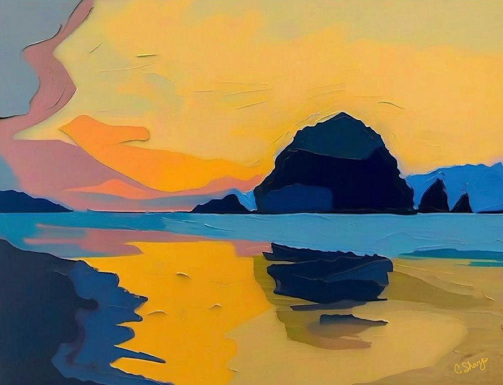 Haystack Rock Blue Art | csharp art