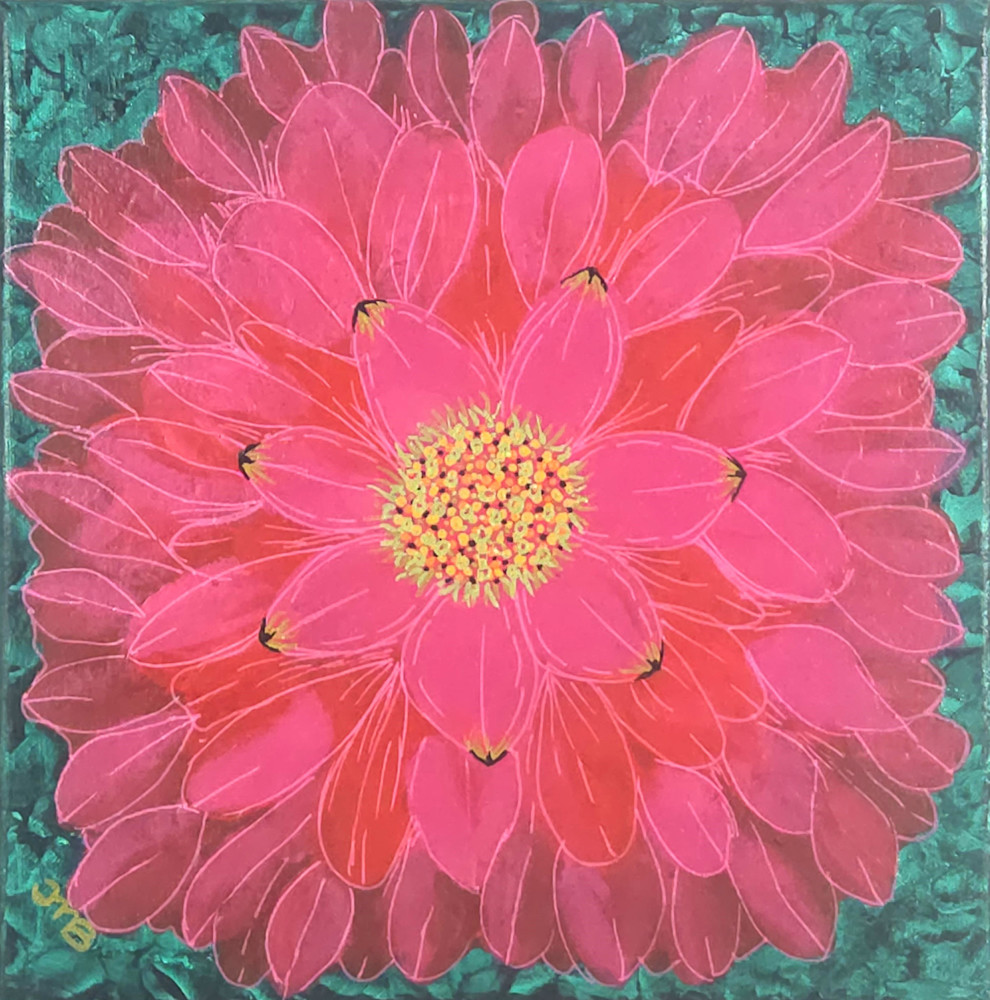 Blush Bloom: A Collage of Pink Petals - Floral Painting