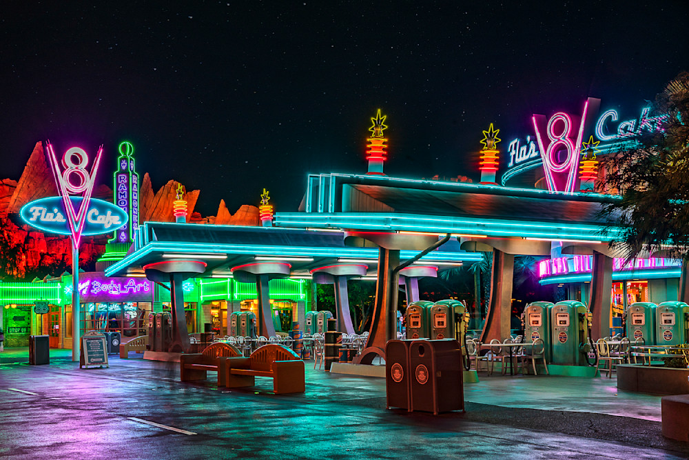 Retro Adventure At Flo's Cafã© In Disneyland Photography Art