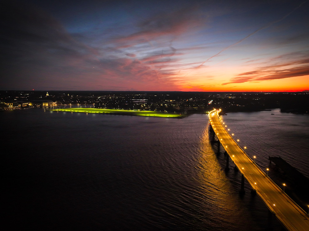 Winter Glow Over The Severn Photography Art | Artistic Insights Aerial Photography