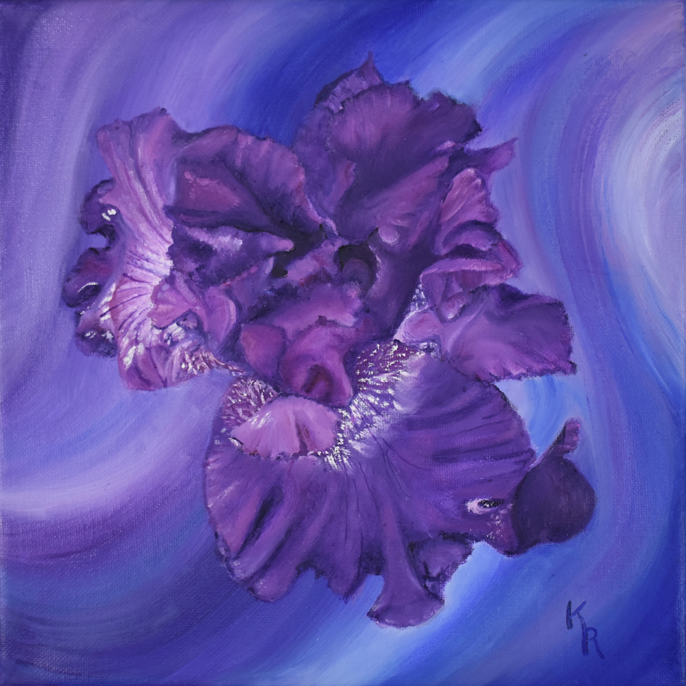Purple Ruffled Iris Art | Artistic Touch Creations