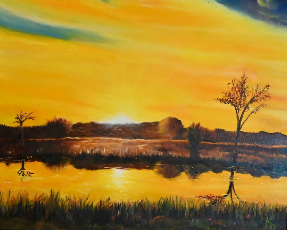 Sunrise Over Fairgrounds Pond Art | Artistic Touch Creations