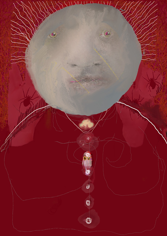 Red Man Thinking Art | Cumulus-Art