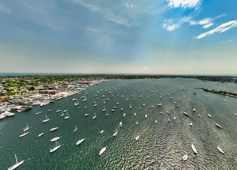 Anchored In The Bay Photography Art | Artistic Insights Aerial Photography