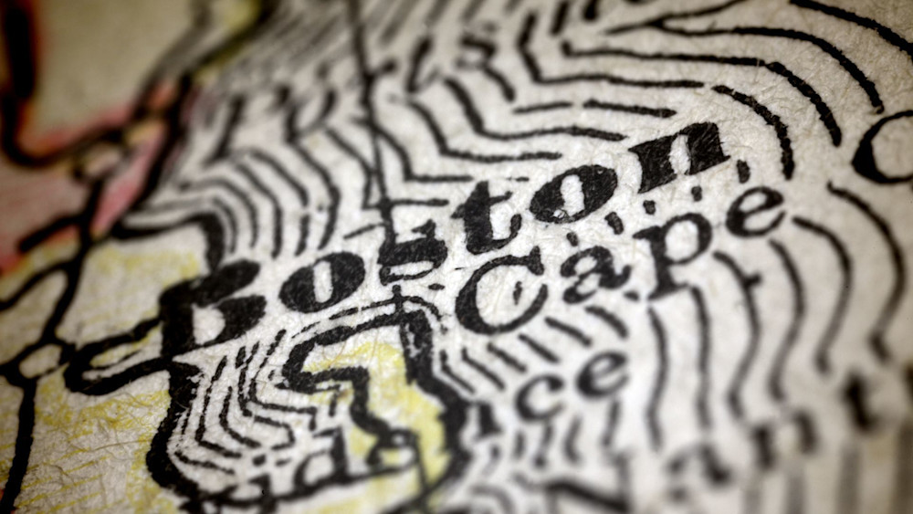 Old Boston Map Photography Art | Artistic Insights Aerial Photography