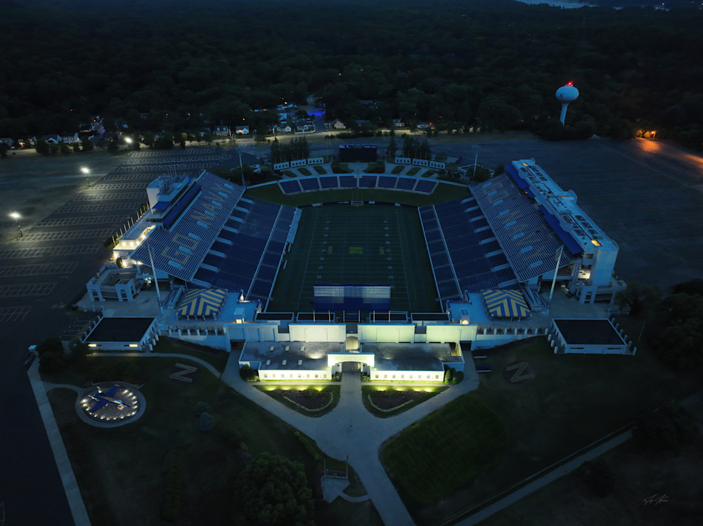 Navy Marine Corps Memorial Stadium Photography Art | Artistic Insights Aerial Photography