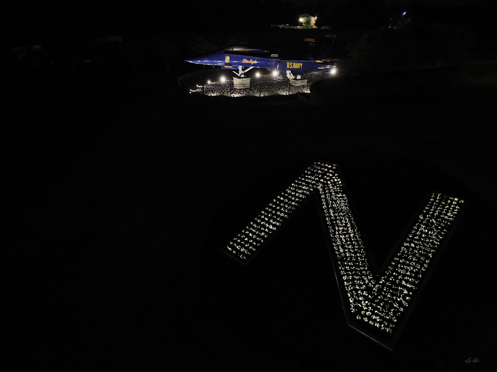 Night Time At The Stadium Photography Art | Artistic Insights Aerial Photography