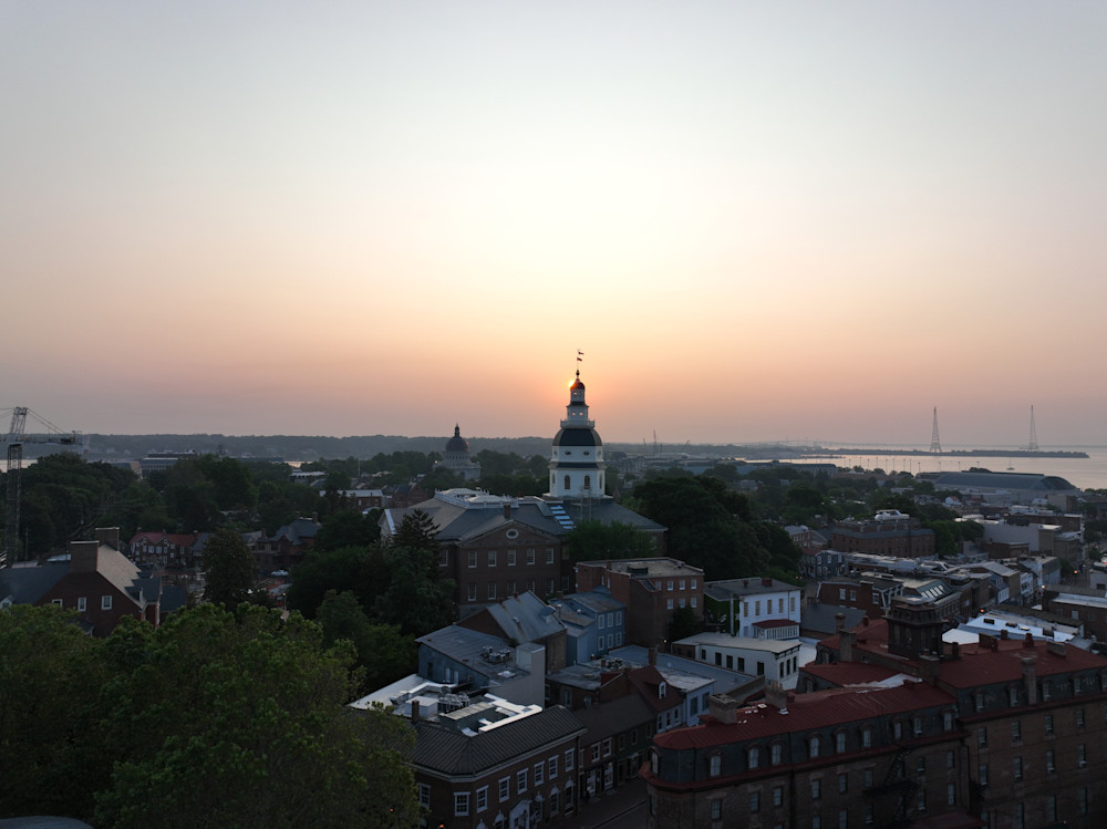 Sunrise Over The Goveners Mansion Photography Art | Artistic Insights Aerial Photography