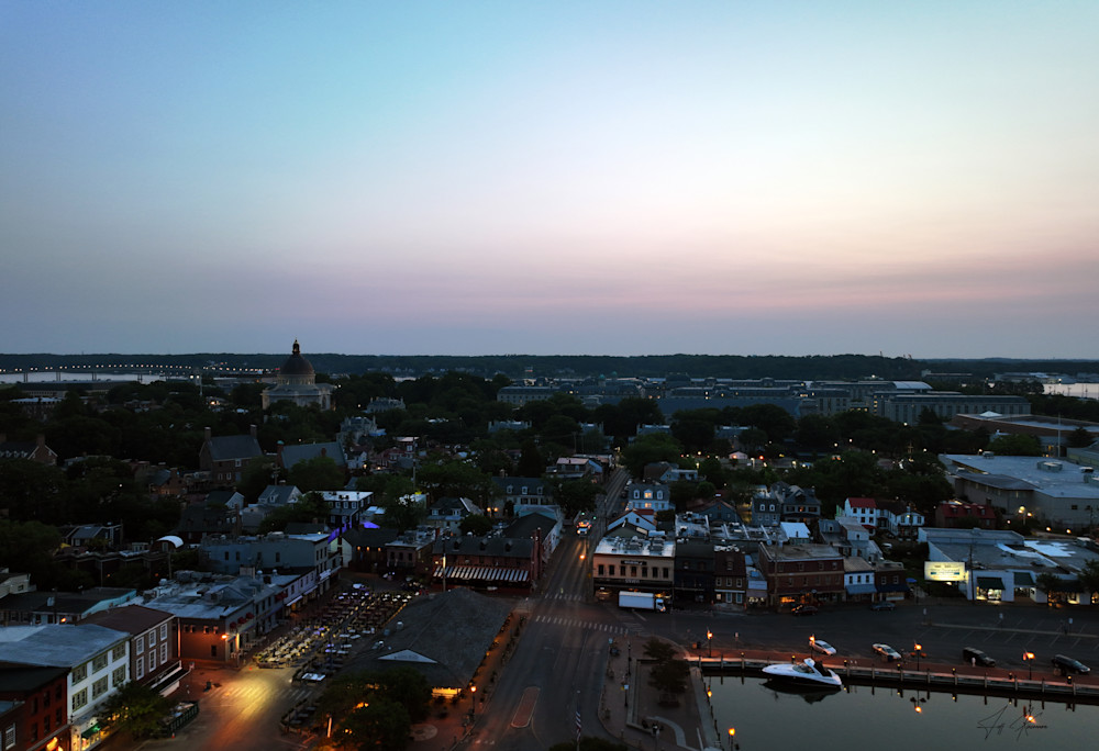 Sunrise Over The Naval Academy Photography Art | Artistic Insights Aerial Photography