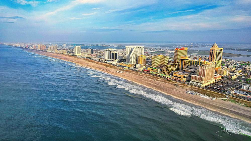 Atlantic City Boardwalk Skyline Photography Art | Artistic Insights Aerial Photography