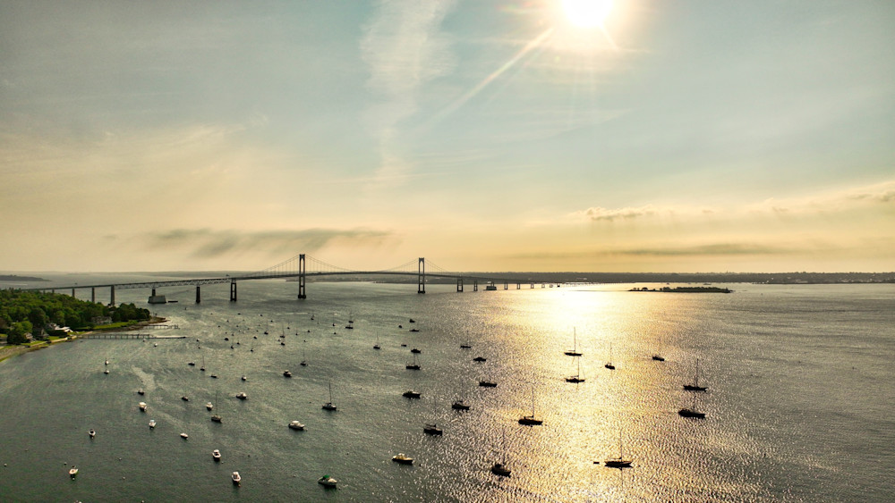 Golden Newport Dawn Photography Art | Artistic Insights Aerial Photography