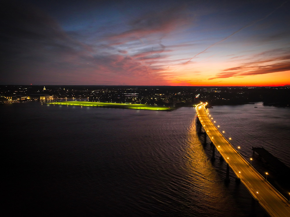 Winter Glow Over The Severn Photography Art | Artistic Insights Aerial Photography