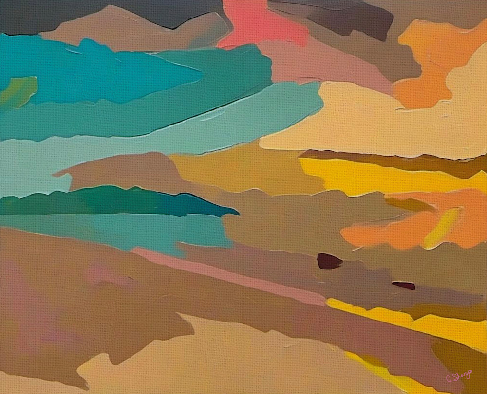 Peach Sunset On Canvas Art | csharp art